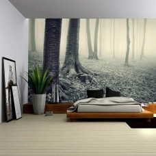 Wall26 - Vintage Like of a Mysterious Forest Wall - CVS - 66x96 inches   113200438704